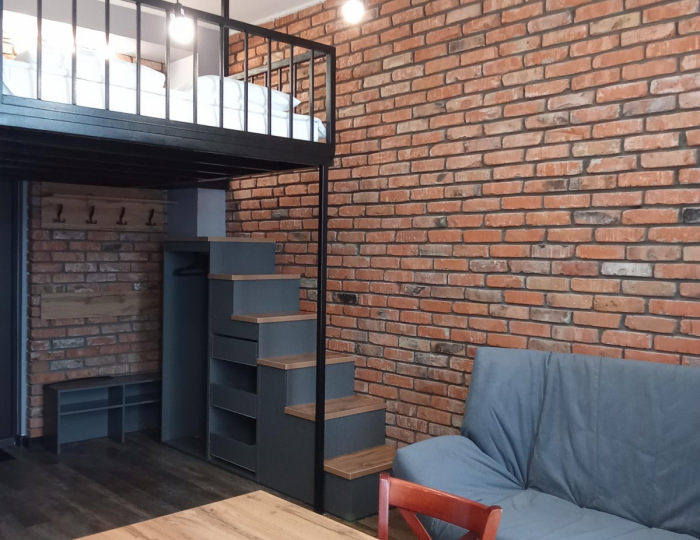 Номер студия с 1 односпальной и 1 двуспальной кроватью - Апарт-отель «Лофт Апарт» Барнаул