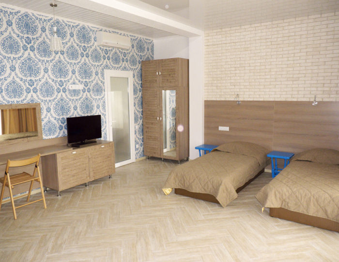 Апартаменты 2-местные 1-комнатные с кухней и балконом - Гостевой дом «МНБ Поповка» Поповка