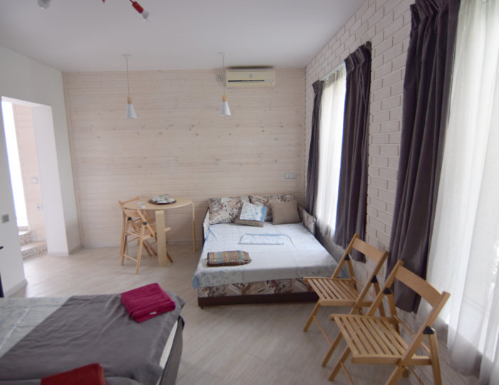 Полулюкс 2-местный 1-комнатный с террасой тип 2 - Гостевой дом «МНБ Поповка» Поповка