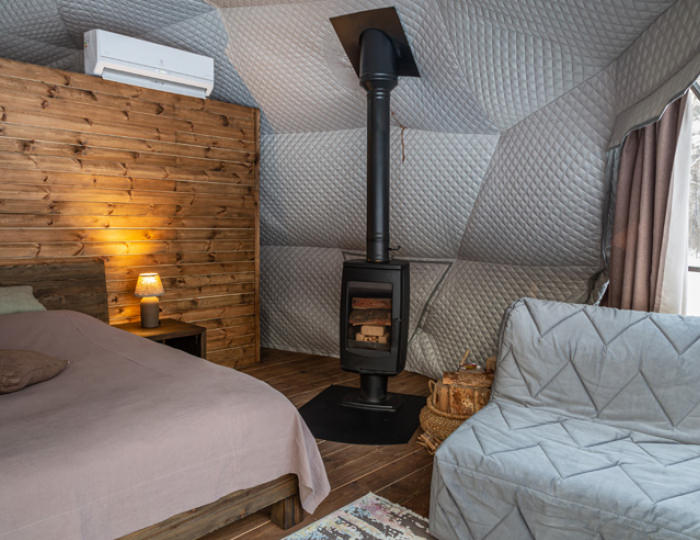 Купольный дом 2-местный - Глэмпинг Villy Uley / Вилли Улей Ока Ступино