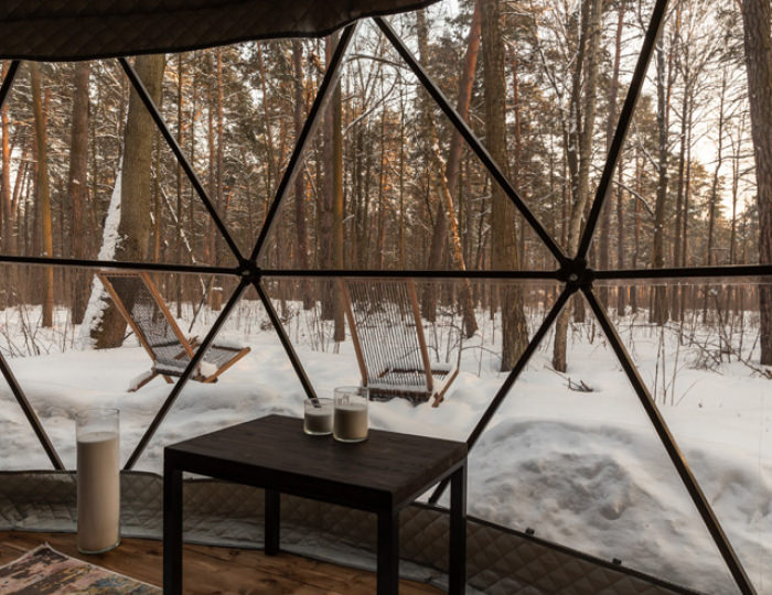 Купольный дом 2-местный - Глэмпинг Villy Uley / Вилли Улей Ока Ступино