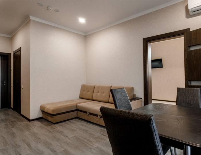 Люкс 4-местный 2 комнатный вид на реку 5 этаж - Отель «Голден Резорт» Новомихайловский