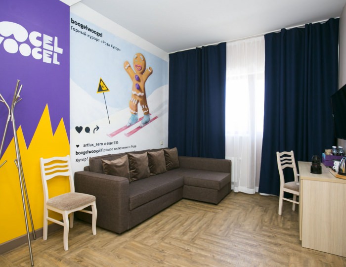 Двухкомнатный полулюкс - BoogelWoogel Bar & Hotel / БугельВугель Бар и Отель