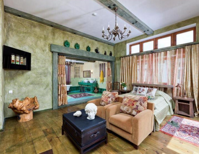 1-комнатные апартаменты студия с 1 двуспальной кроватью - Отель Chalet Apartments / Шале Апартмент Звенигород