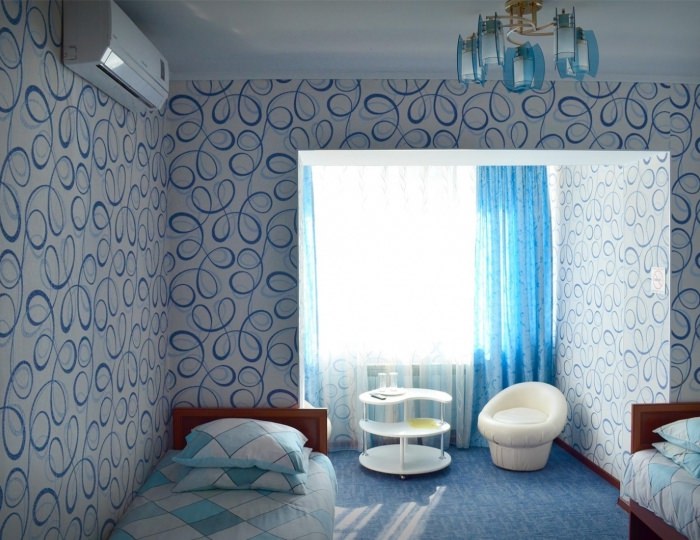 Люкс Синий с 2 отдельными кроватями - Отель «Калифорния» Бийск Люкс Синий с 2 отдельными кроватями - Отель «Калифорния» Бийск