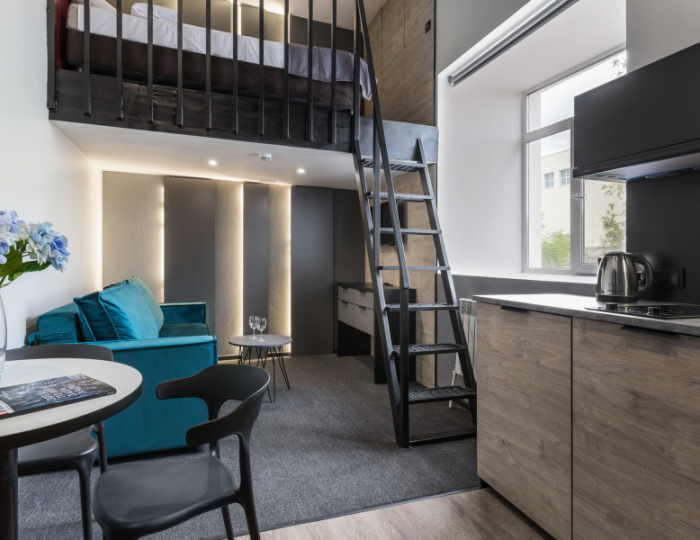 Студия 2-мест. 2-уров. с кухней - Гостиница Greenfeel Smolensk / Гринфил Смоленск