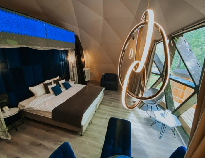 Геокупол Сьют "Ниагара" - Глэмпинг Vazuza Love / Вазуза Лав Лебедки