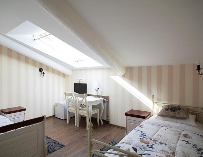 Номер стандарт с 2 односпальными кроватями (мансарда) - Гостиница «Бонотель» Астрахань