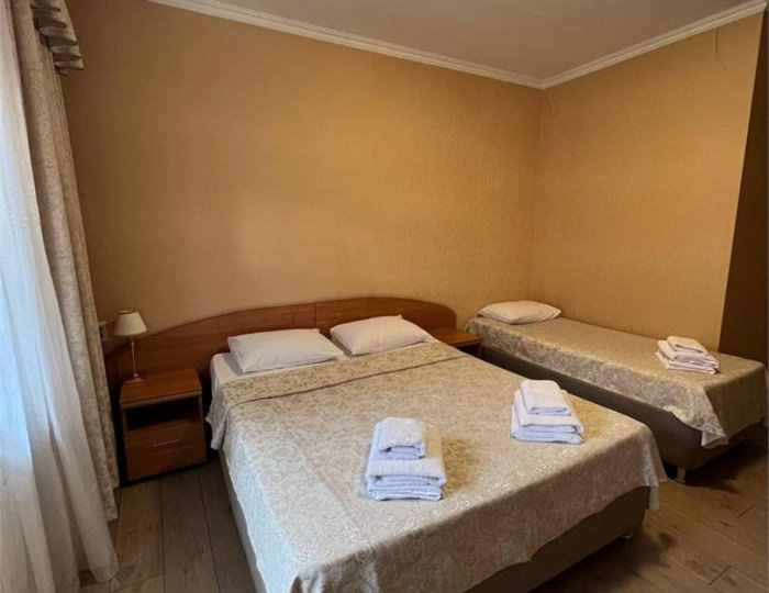 Номер стандарт с 1 односпальной и 1 двуспальной кроватью №39 - Гостевой дом «Юнона» Сириус