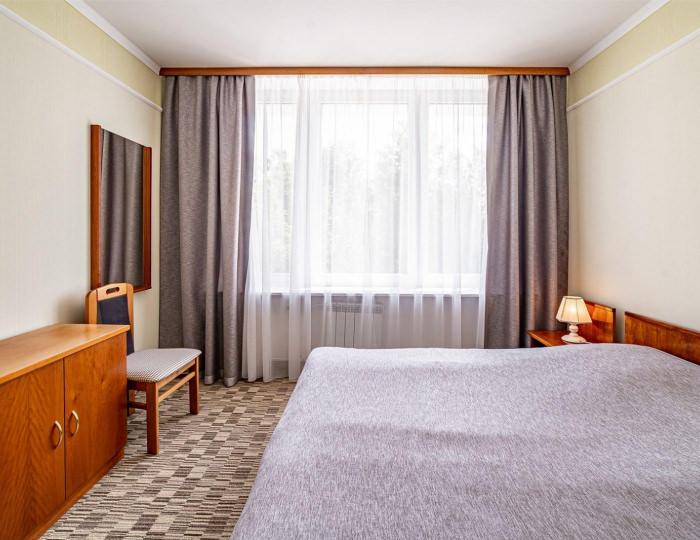 3-комнатный номер стандарт с 1 двуспальной кроватью - Отель «Дубна» (Корпус 1)