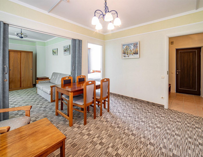 3-комнатный номер стандарт с 1 двуспальной кроватью - Отель «Дубна» (Корпус 1)