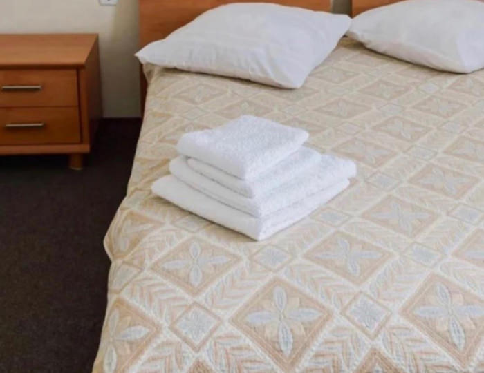 Номер стандарт с 1 двуспальной кроватью (основной корпус) - База отдыха «Клёвое место» Веселый