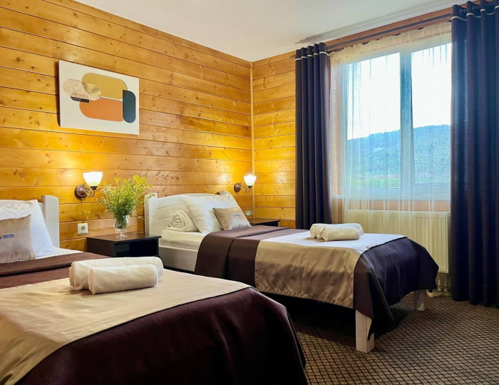 2-местный номер стандарт с 2 односпальными кроватями - Загородный отель «Горное Озеро от Травел Хотелс Антураж» Даховская