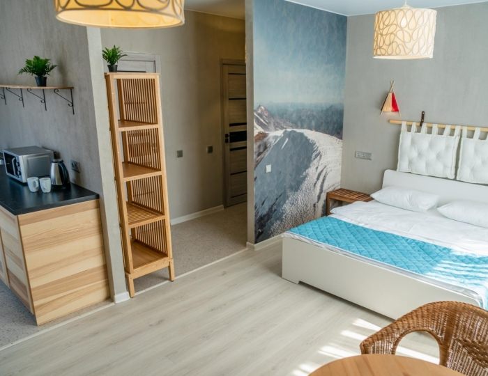 Номер студия комфорт с 1 двуспальной кроватью (с завтраком) - Апарт-отель «Пик 3456» Петропавловск-Камчатский