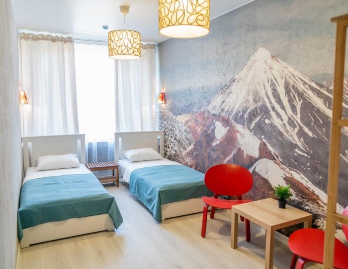 Номер эконом с 2 односпальными кроватями (с завтраком) - Апарт-отель «Пик 3456» Петропавловск-Камчатский