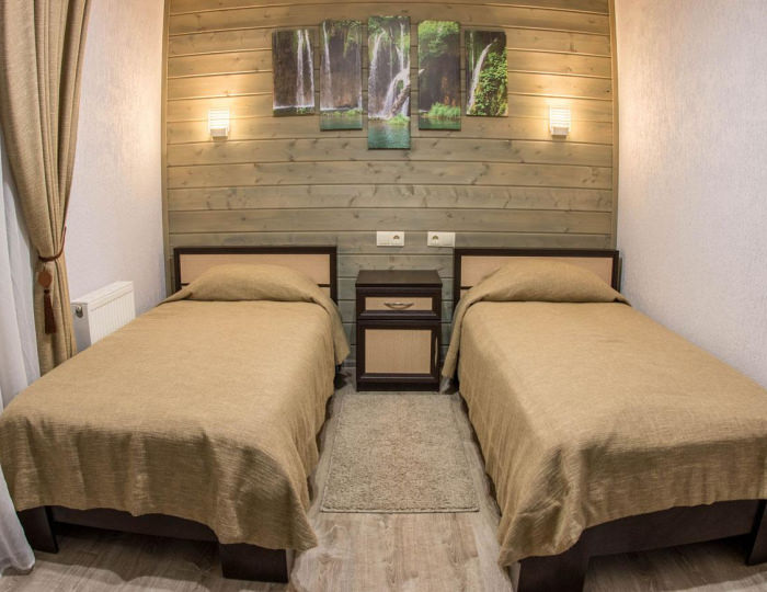 Номер делюкс с 2 односпальными кроватями - Загородный отель «Каштан» Даховская