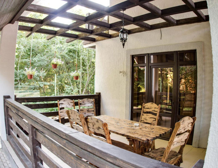 4-местный номер стандарт семейный с террасой - Загородный отель «Каштан» Даховская