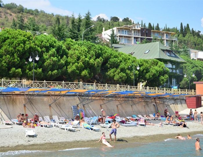 Оборудованный пляж - Санаторий «Киев» Алушта