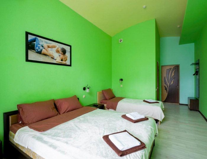 Номер стандарт семейный с 1 односпальной и 1 двуспальной кроватью - Гостиница «Демидовъ» Балашиха