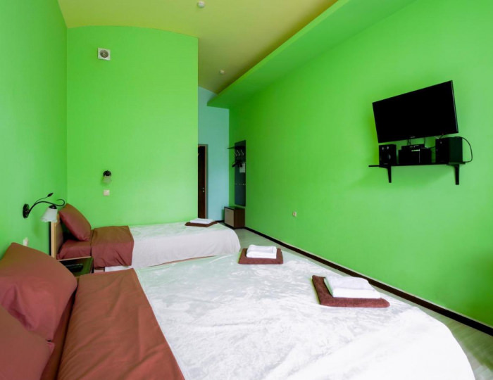 Номер стандарт семейный с 1 односпальной и 1 двуспальной кроватью - Гостиница «Демидовъ» Балашиха