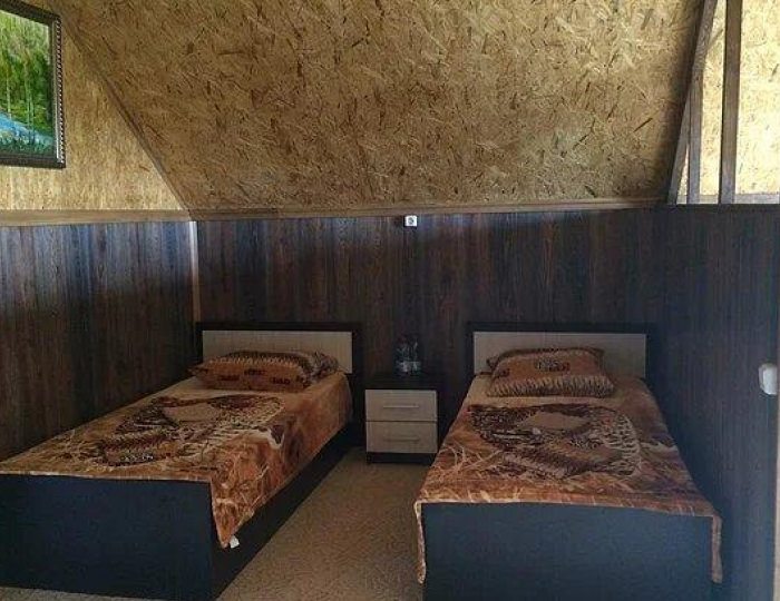 Коттедж стандарт с 6 односпальными кроватями (с пансионом) - База отдыха «Седьмая жилка» Кировский