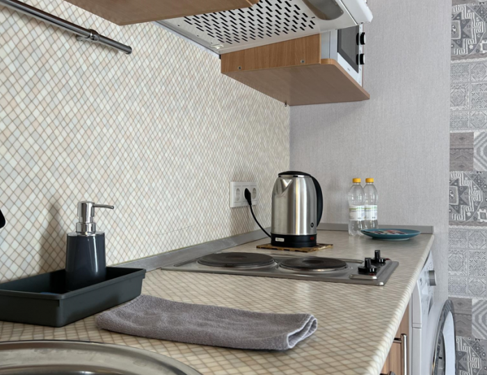 1-комнатные апартаменты стандарт с 1 двуспальной кроватью - Апарт-отель «Чкалов & Hotel-22» Барнаул