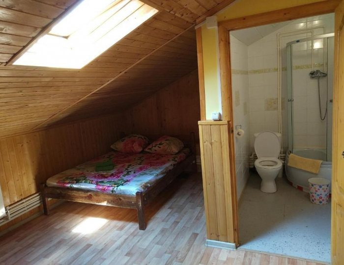 Номер эконом с 1 двуспальной кроватью - Мотель «Хуторок» Лосево