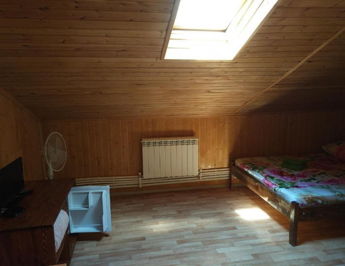 Номер эконом с 1 двуспальной кроватью - Мотель «Хуторок» Лосево