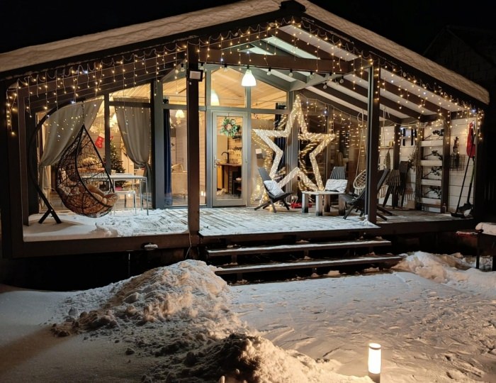 Глэмпинг «Дубльдом с баней на дровах» Истра