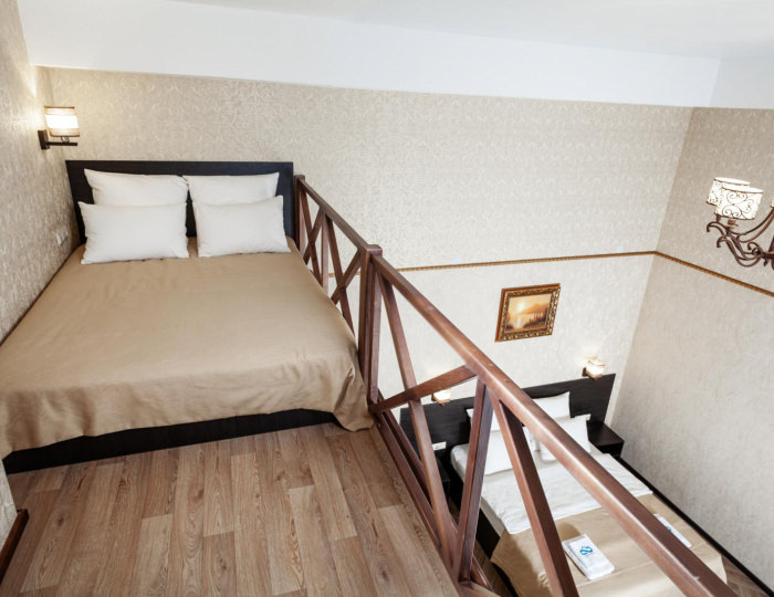 Номер стандарт семейный с 2 двуспальными кроватями (с завтраком) - Гостиница «Облака» Бийск