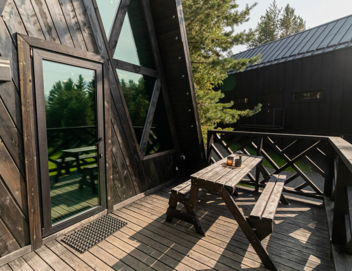 А-Фрейм «Черное-белое» - Гостевой дом ALDI-Karelia / АЛДИ-Карелия Сяпся