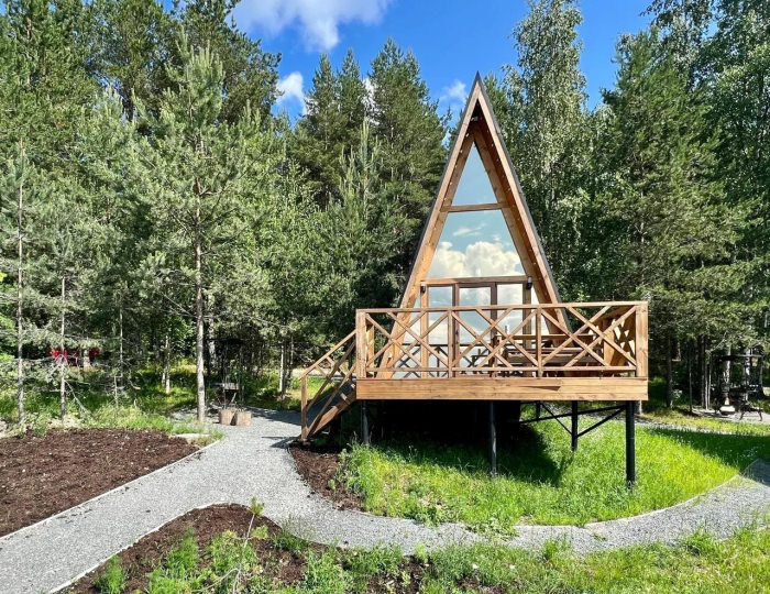 А-Фрейм «Золотой дуб» - Гостевой дом ALDI-Karelia / АЛДИ-Карелия Сяпся