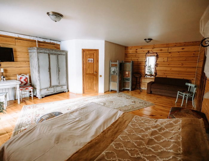 Номер стандарт семейный плюс с 1 двуспальной кроватью (с завтраком) - Мини-отель «Яковка» Белокуриха