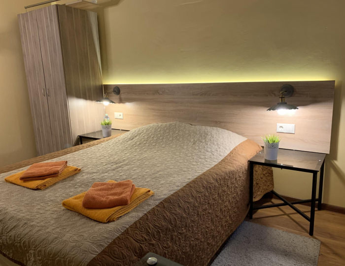 Стандарт с одной двуспальной или двумя односпальными кроватями - Отель «За околицей» Удельная