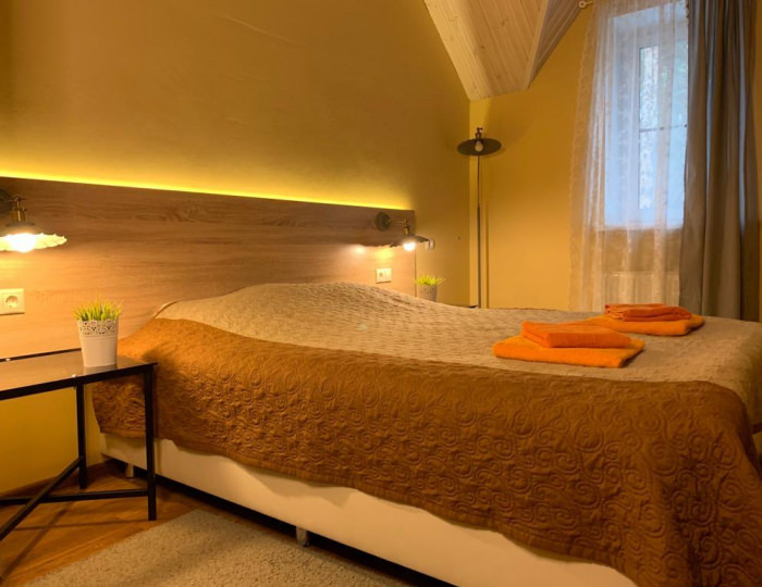 Стандарт с одной двуспальной или двумя односпальными кроватями - Отель «За околицей» Удельная