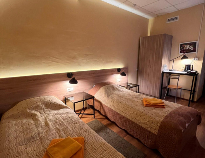 Стандарт с одной двуспальной или двумя односпальными кроватями - Отель «За околицей» Удельная