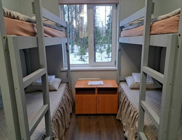 4-местный номер стандарт с 2 двухъярусными кроватями - База отдыха «Кургала» Косколово