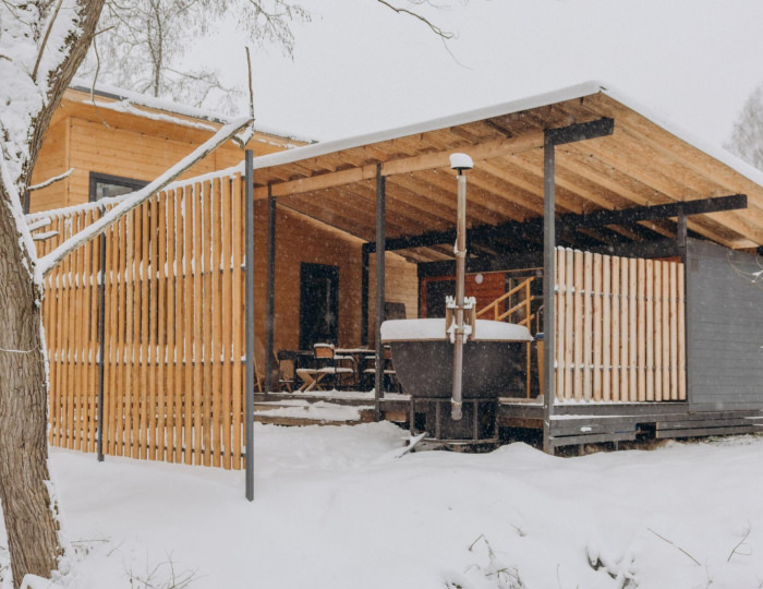 Коттедж улучшенный Банный дворик - Загородный отель «Кроличья нора» Коришево