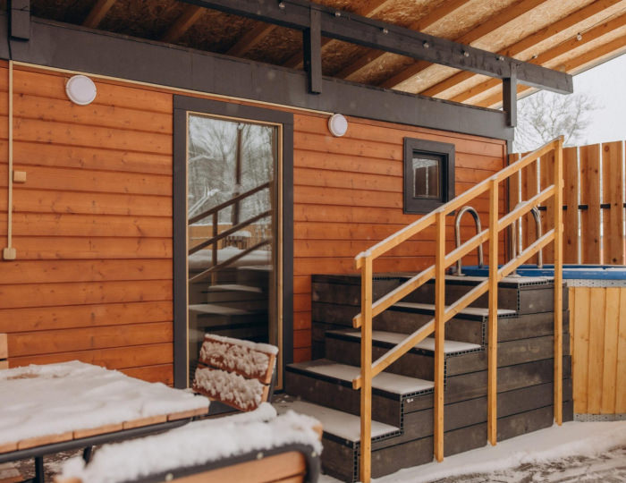 Коттедж улучшенный Банный дворик - Загородный отель «Кроличья нора» Коришево