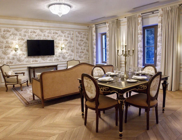 Императорский двухкомнатный люкс с террасой и видом на реку - Отель Villa du Prince / Вилла Принца Ольденбургского Санкт-Петербург