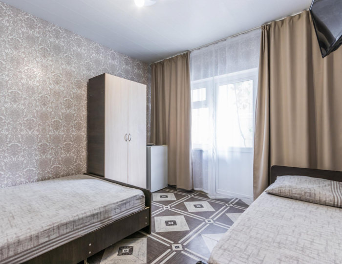 Комната стандарт с 1 односпальной и 1 двуспальной кроватью - Гостевой дом «Лагуна» Архипо-Осиповка