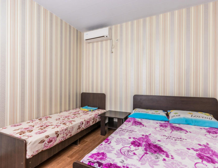 Комната эконом с 1 односпальной и 1 двуспальной кроватью - Гостевой дом «Лагуна» Архипо-Осиповка