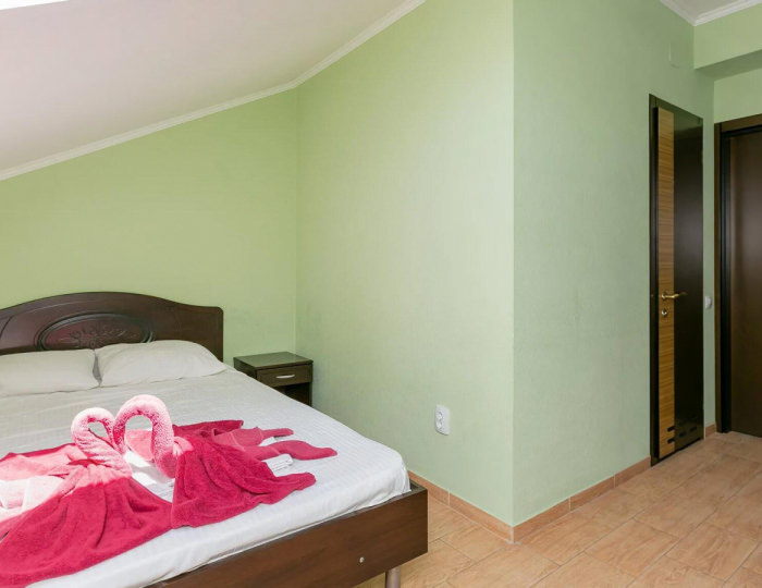 Комната стандарт с 1 двуспальной кроватью (мансарда) - Гостевой дом «Александрос» Геленджик