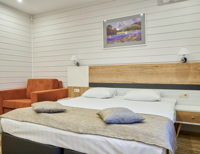 Коттедж 9-мест.3-комн. Deluxe - Отель «Петрухино-клуб»