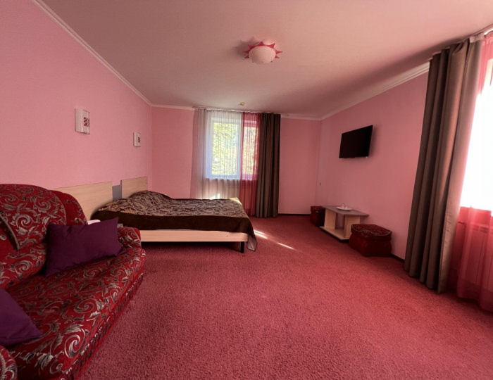 Номер полулюкс с 1 двуспальной кроватью - Загородный отель «Снежинка» Домбай