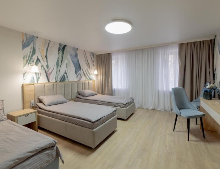 Номер стандарт с 3 односпальными кроватями Три сестры - Отель «Антонпалыч» Чехов