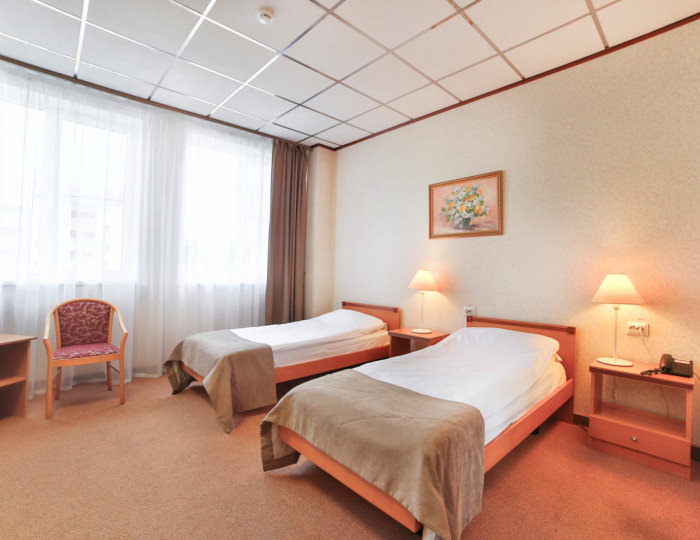 Номер стандарт с 2 односпальными кроватями (с завтраком) - Гостиница «Стойлянка» Старый Оскол