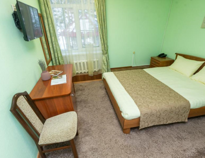 Номер стандарт с 1 двуспальной кроватью №102, 203 - Пансионат «Старые друзья» Белокуриха