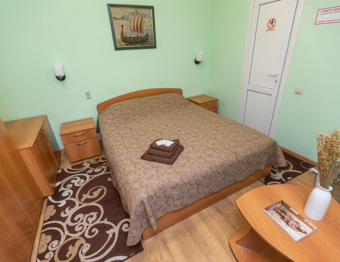 Номер эконом с 1 двуспальной кроватью №10, 14 - Пансионат «Старые друзья» Белокуриха