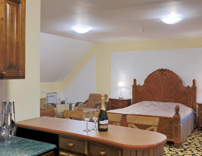 Номер студия с 1 двуспальной кроватью - Мини-отель «Беркут» Белокуриха